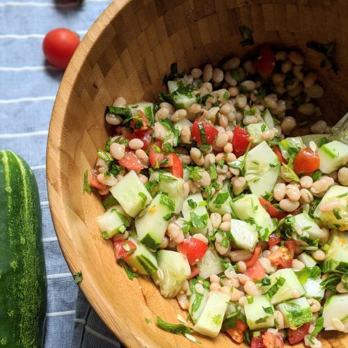 no cook summer salad recipes with beans vegan vegetarian gluten free plant based healthy potluck recipes everyone will love with summer produce salad seasonal eats