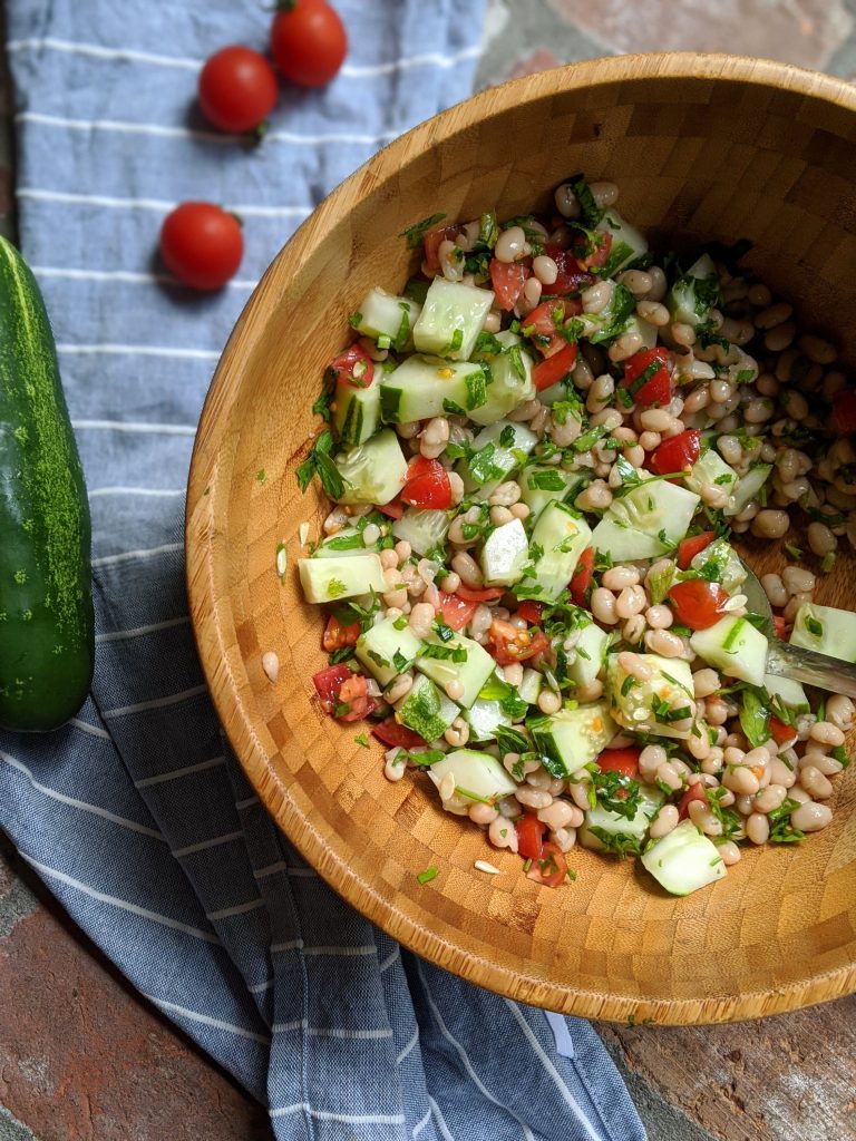 White Bean and Veggie Salad Recipe The Herbeevore