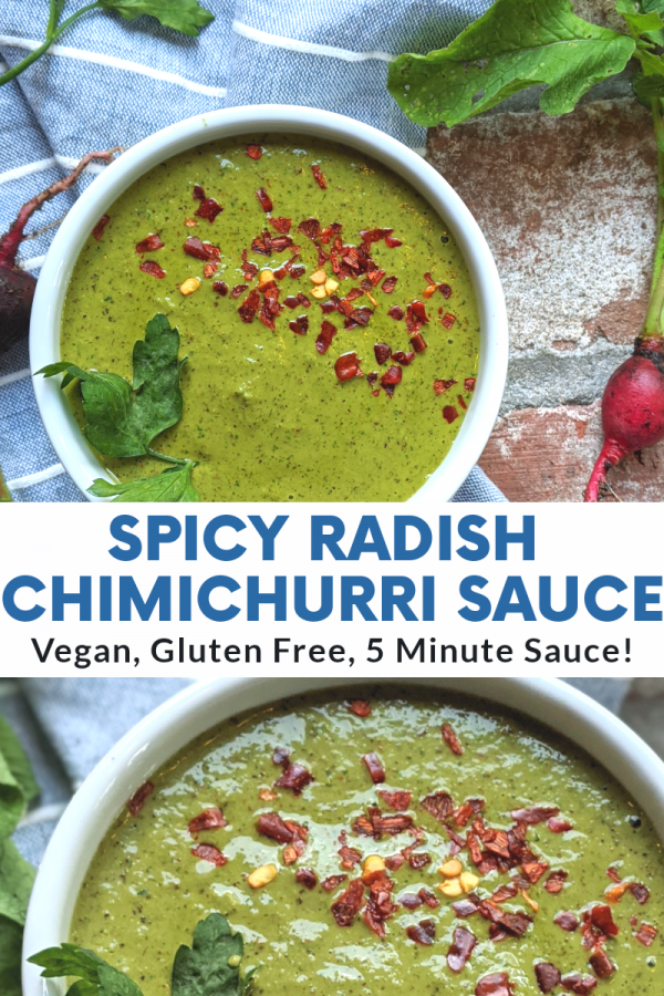 Spicy Chimichurri Radish Sauce Recipe - The Herbeevore