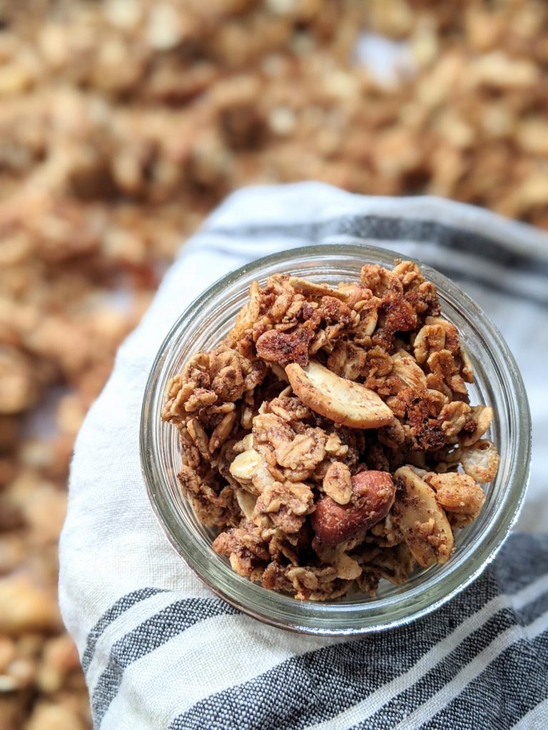 Cinnamon Granola with Almonds Recipe (Vegan, Dairy Free)