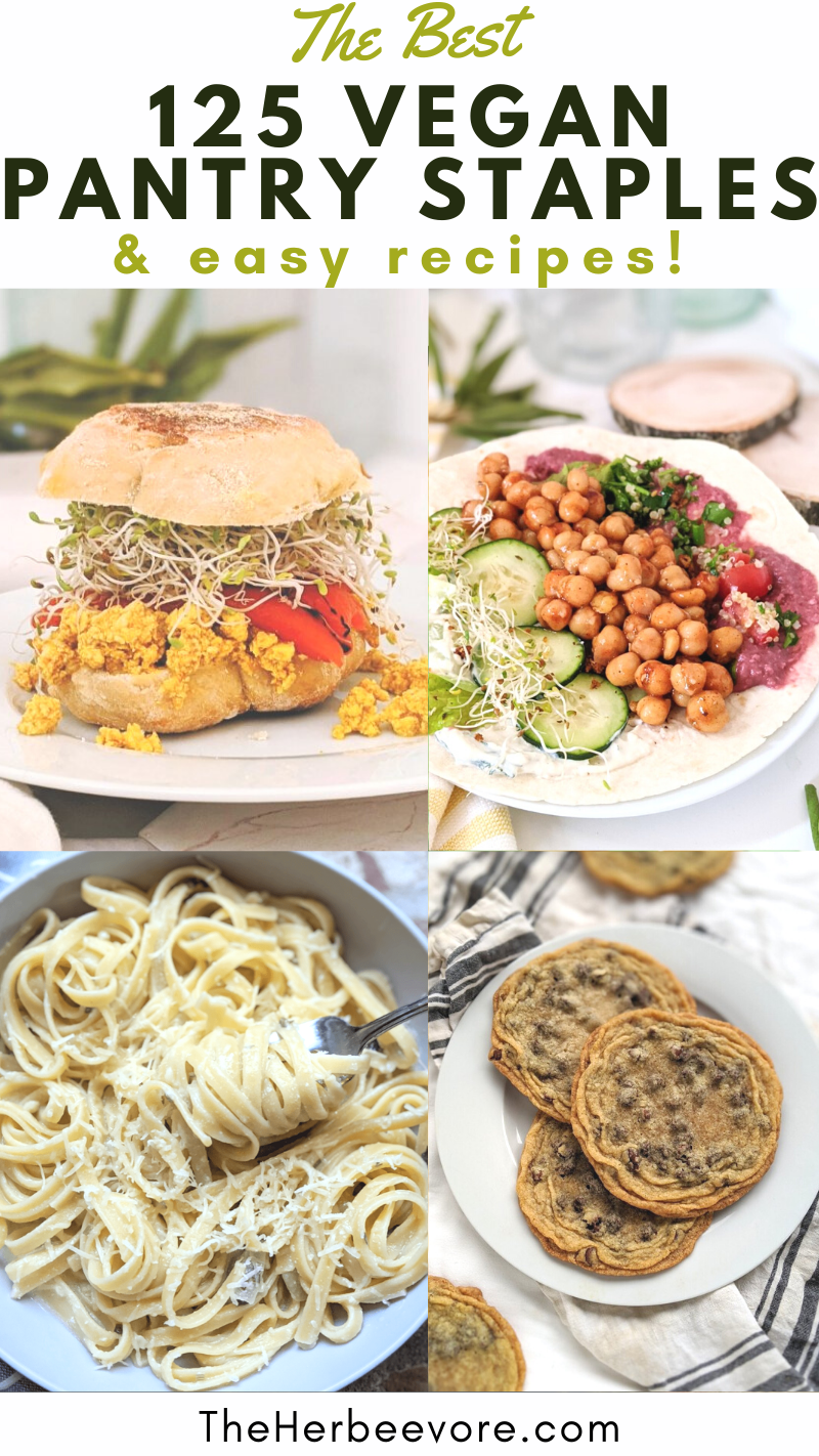 125 Vegan Pantry Staples List To Stock Up On, with Recipes!