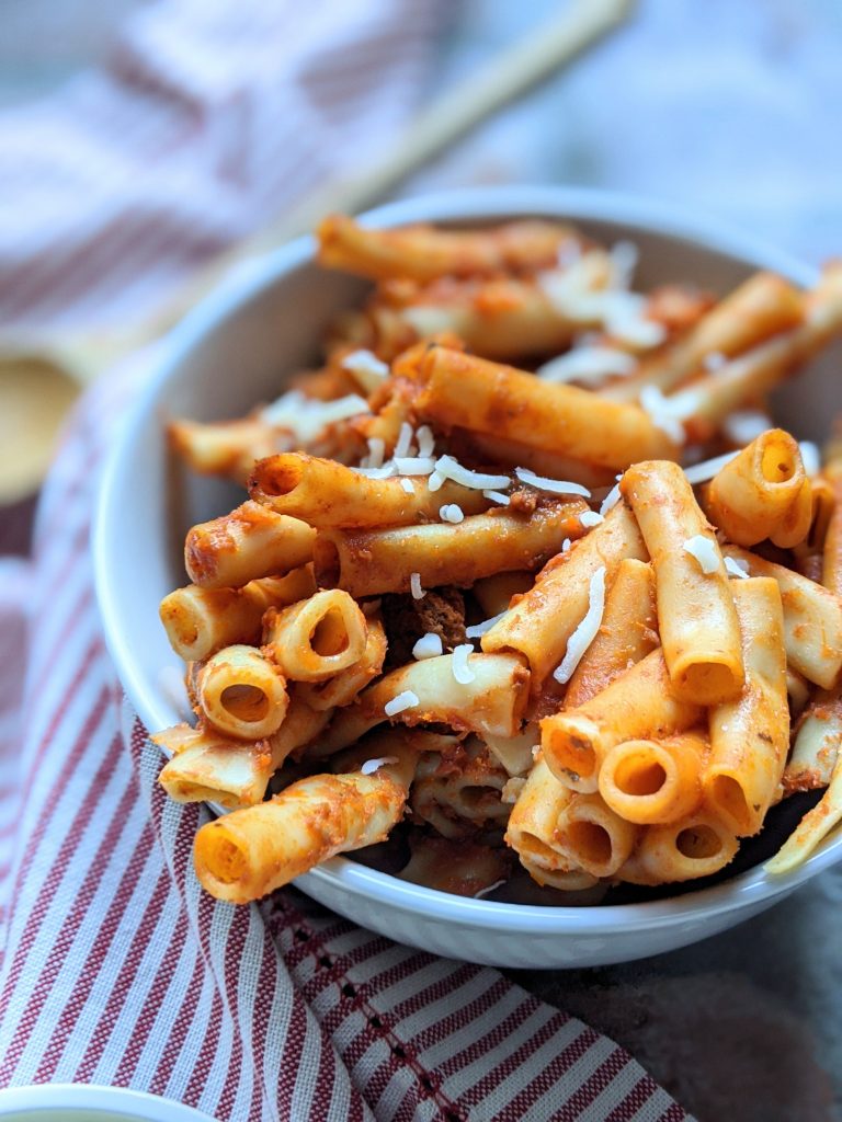 Instant Pot Baked Ziti (Vegetarian, Vegan, Gluten Free)