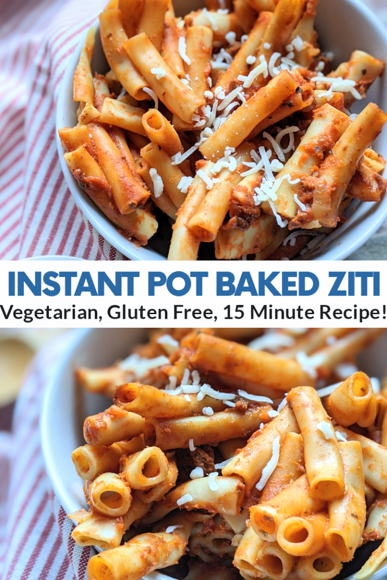 Instant Pot Baked Ziti (Vegetarian, Vegan, Gluten Free)