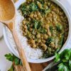 vegan coconut curry lentils recipe healhy high protein vegetarian meatless veganuary recipes with green french le puy lentils healthy curry with kale