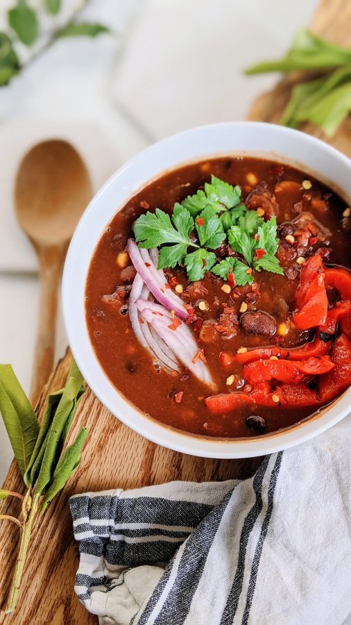 Three Bean Chili Recipe (Vegetarian, Gluten Free)