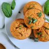 tomato basil muffins vegan gluten free savory muffin recipe chickpea flour basan healthy high protein plant based vegetarian meal prep breakfast recipes