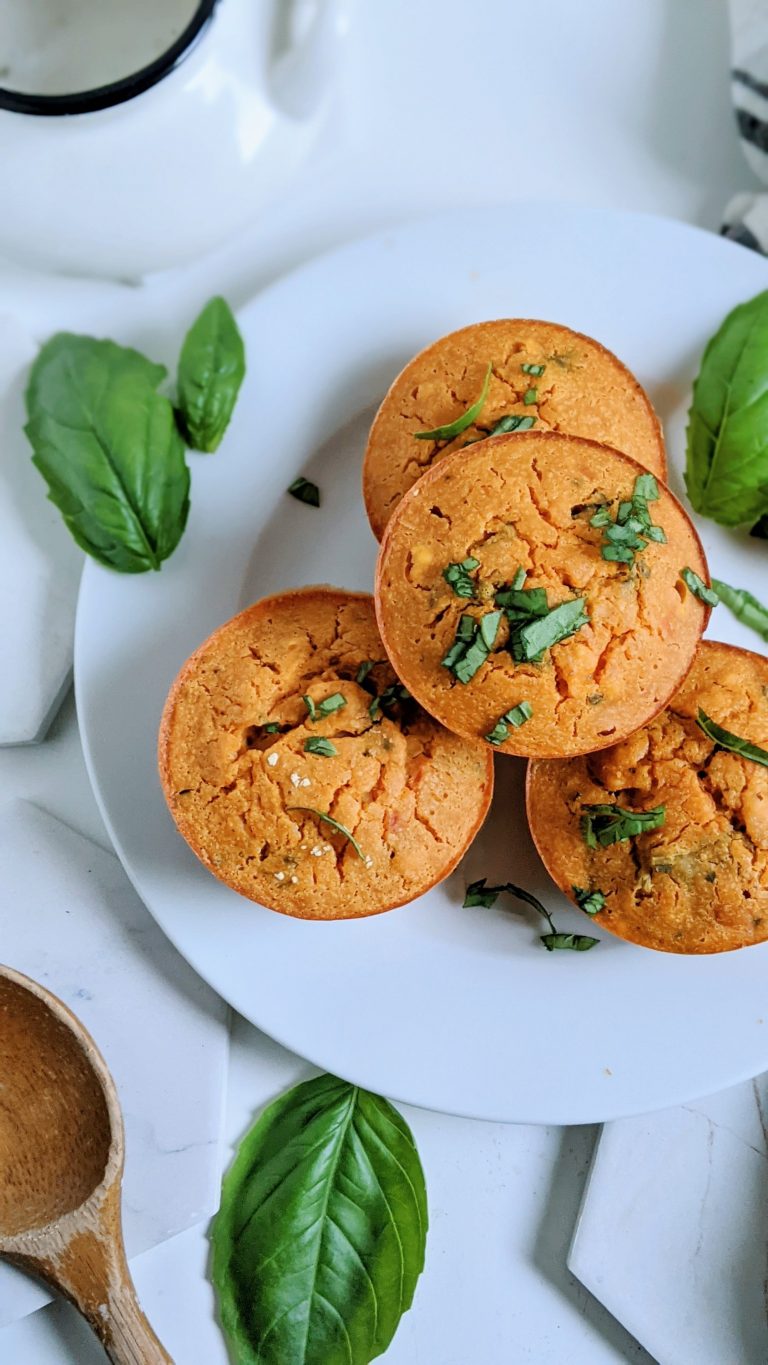 Savory Chickpea Muffins with Tomato & Basil Recipe