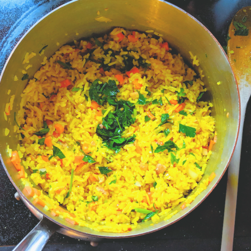 greek yellow rice with mediterranean herbs turmeric rice recipe vegan gluten free