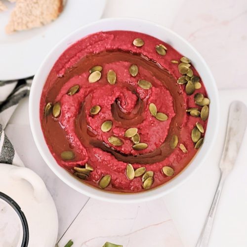 beet powder hummus recipe made with beetrood powder healthy is beet hummus good for you recipe plant based vegan gluten free high protein snacks or appetizers dip