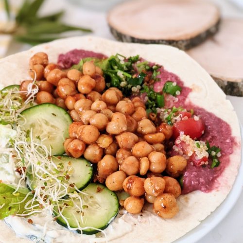 chickpea shawarma recipe vegan gluten free middle eastern chickpea pita recipe healthy plant based protein california beans recipes chickpeas garbanzo bean shawarma