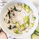 vegan cucumber tzatziki recipe dairy free silken tofu yogurt sauce with cucumber and dill creamy vegan garlic sauce greek mediterranean middle eastern yogurt sauce vegan