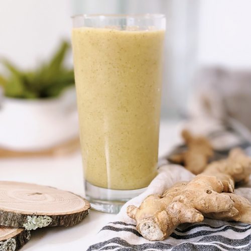 ginger basil smoothie recipe sweet and spicy ginger smoothies for breakfast anti-inflammatory smoothie recipes 5 minue blender breakfasts with ginger vegan gluten free vegetarian