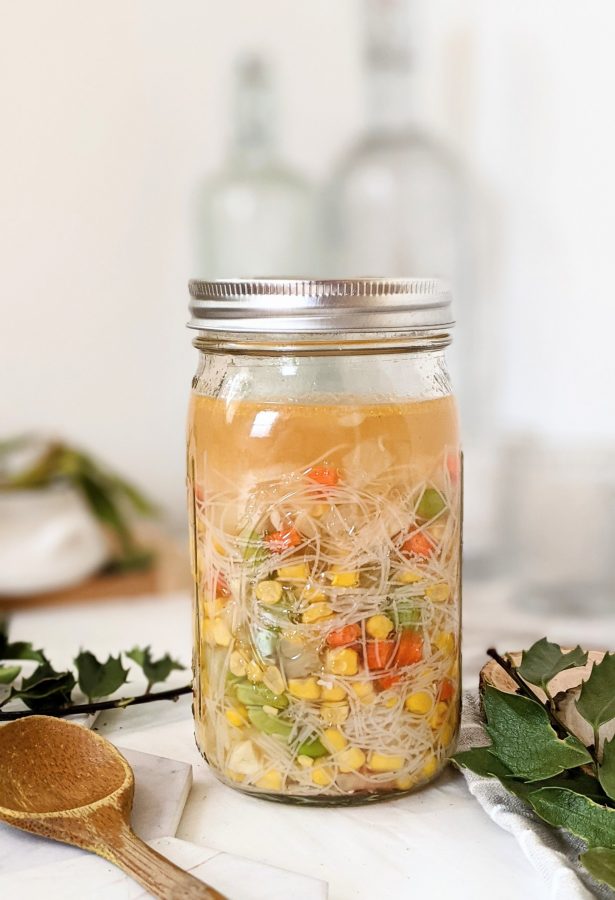 Mason Jar Instant Ramen Soup Recipe The Herbeevore