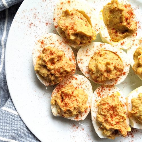 bbq deviled eggs recipe vegetarian bbq appetizers high protein vegetarian side dishes for summer bbq memorial day 4th of july side dishes modern deviled eggs recipe with barbecue sauce eggs