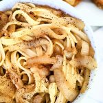 caramelized onion pasta recipe sweet onion alfredo sauce recipe healthy plant based roasted onion noodles recipe vegan gluten free dairy free alfredo with onions