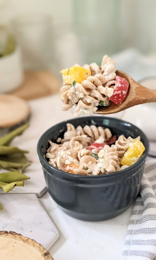 Creamy Cottage Cheese Pasta Salad Recipe (High Protein, Vegetarian, Gluten Free)