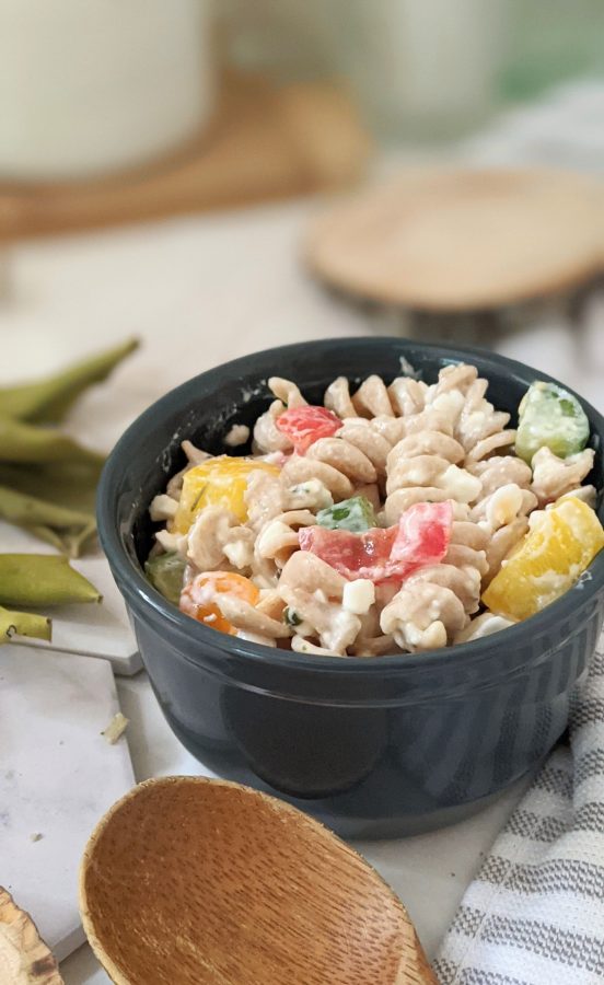 Creamy Cottage Cheese Pasta Salad Recipe (High Protein, Vegetarian, Gluten Free)