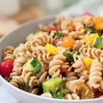 healthy swim meet match race pasta salad with vegetables recipe vegetarian gluten free bell pepper pasta salad tri colored pepper salad healthy noodle salad for summer bbq