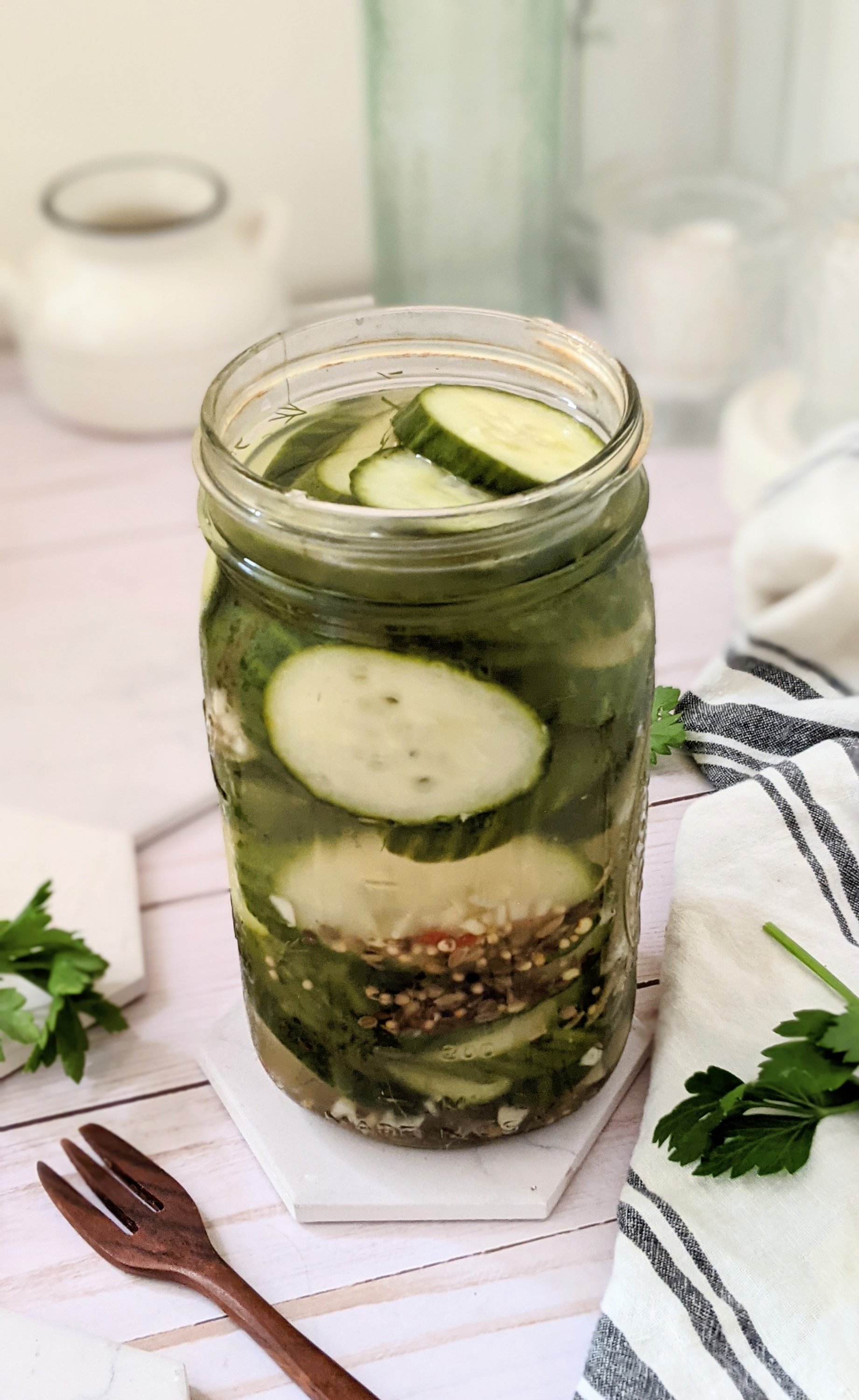 Quick Pickled Cucumbers - Written By Vegan