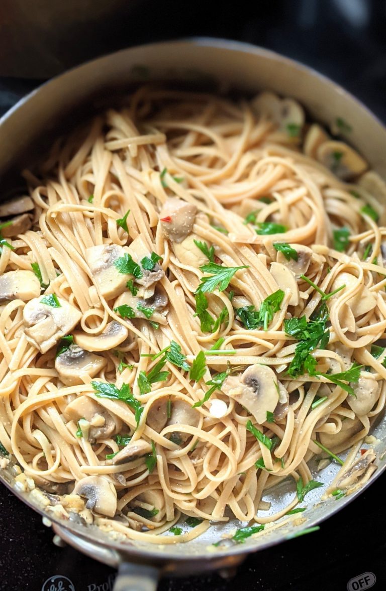 White Wine Mushroom Sauce Pasta Recipe (No Cream) The Herbeevore
