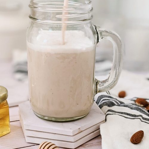 honey almond milk recipe naturally sweetened honey almond milk for cold brew flat white or tea lattes with vegan alternative to honey by using agave syrup