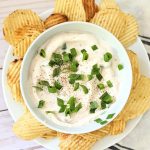 vegan sour cream and onion dip recipe dairy free plant based high protein silken tofu recipes party dip for vegans no sour cream