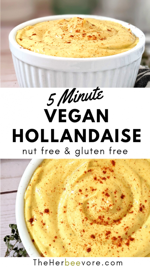 Tofu Hollandaise Sauce Recipe (Vegan, Egg Free) The Herbeevore