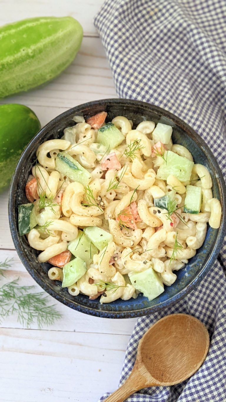 Cucumber Dill Macaroni Salad Recipe The Herbeevore