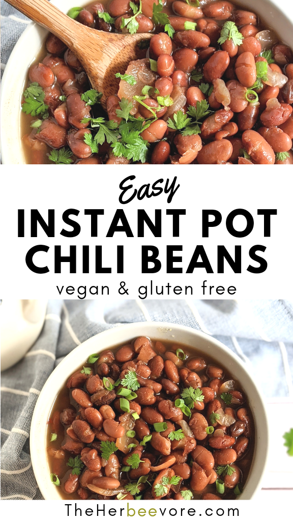 Instant Pot Chili Beans Recipe (Vegetarian, Gluten Free)