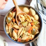 corn and zucchini minestra soup recipe vegan corn zucchini minestrone recipe summer minestrone soup without beans dairy free gluten free pasta shells recipe plant absed light summer lunches soups