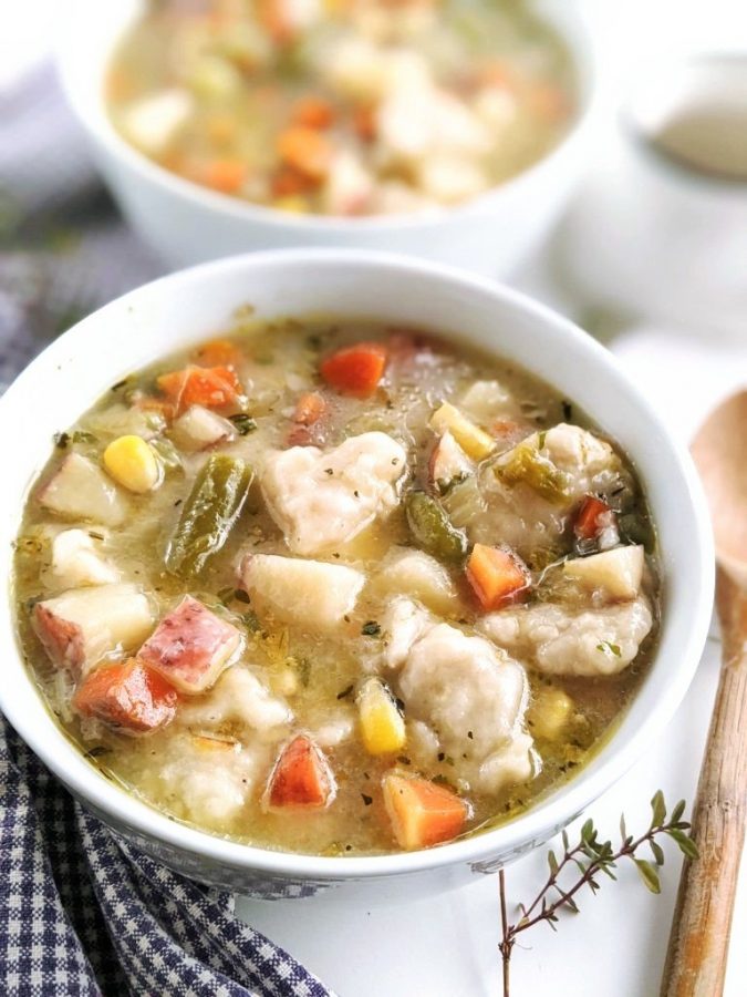 Vegetarian Chicken and Dumplings Soup Recipe - TheHerbeevore.com