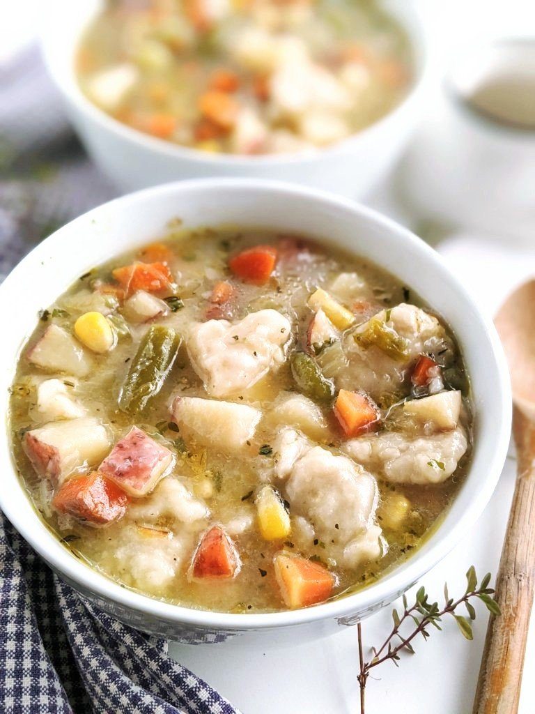 Vegetarian Chicken and Dumplings Soup Recipe