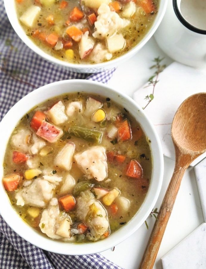 Vegetarian Chicken and Dumplings Soup Recipe