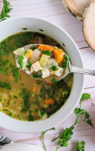 Parsley Noodle Soup Recipe - The Herbeevore