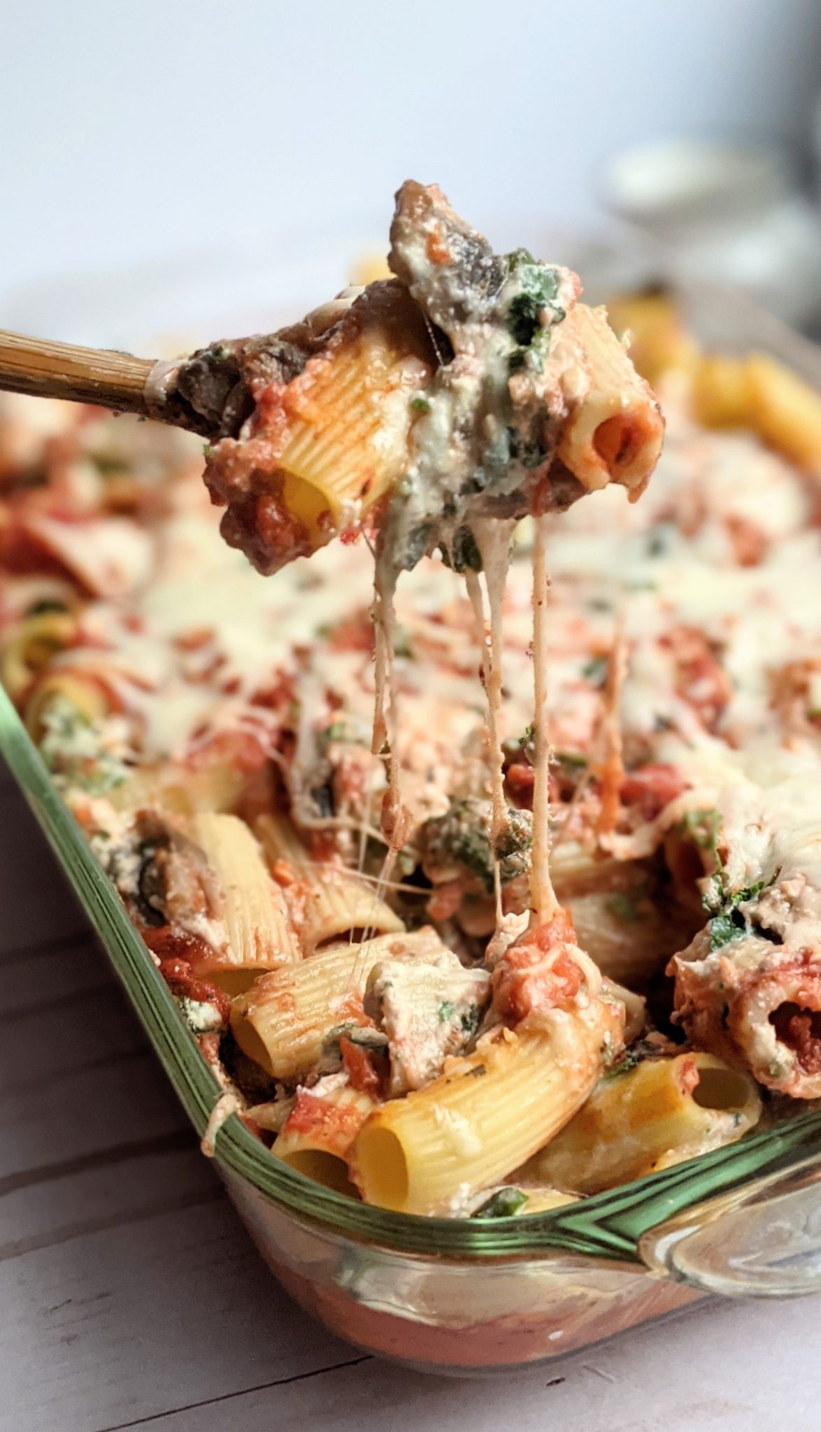 Meatless Baked Ziti Recipe (Vegetarian, Holiday Side Dish) The Herbeevore