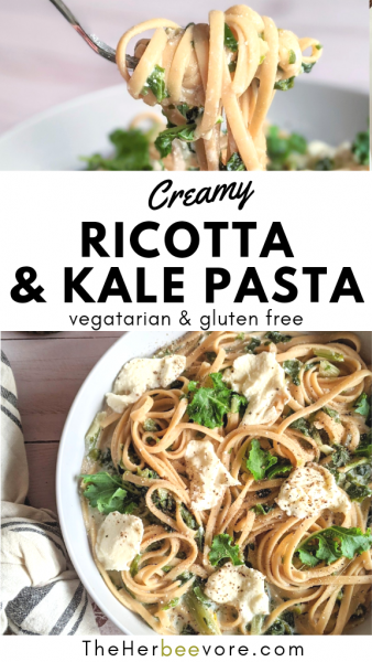 Kale Ricotta Pasta Recipe - The Herbeevore