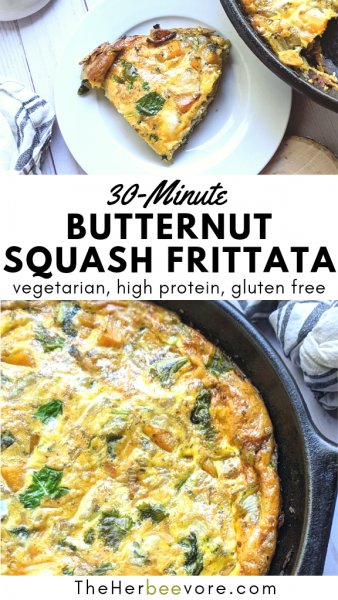 Butternut Squash Frittata Recipe (Vegetarian) - The Herbeevore