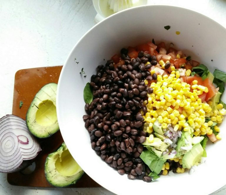 Avocado Black Bean Salad Recipe with Corn