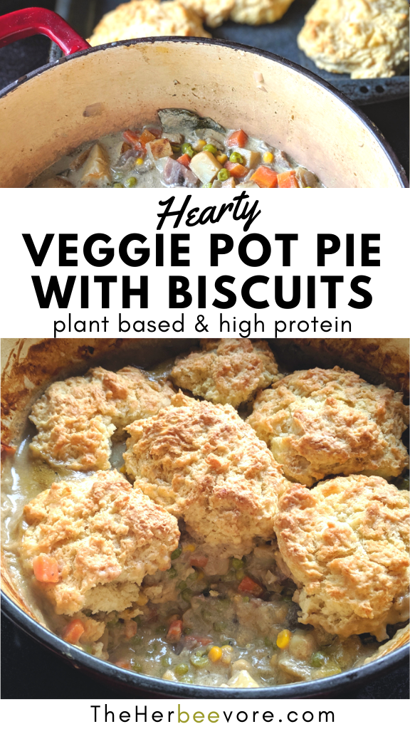 Dairy Free Vegetable Pot Pie with Biscuits Recipe The Herbeevore
