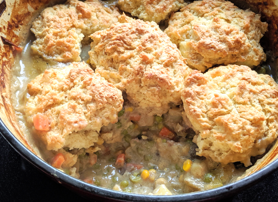 Easy Vegetarian Pot Pie with Biscuits Recipe