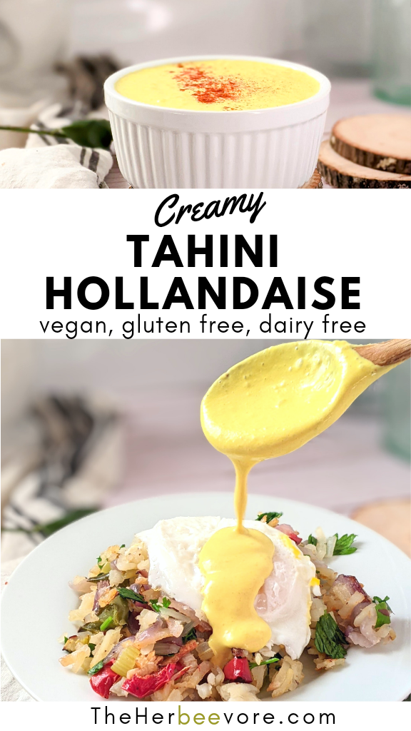 Tahini Hollandaise Sauce Recipe (No Butter, Dairy Free)