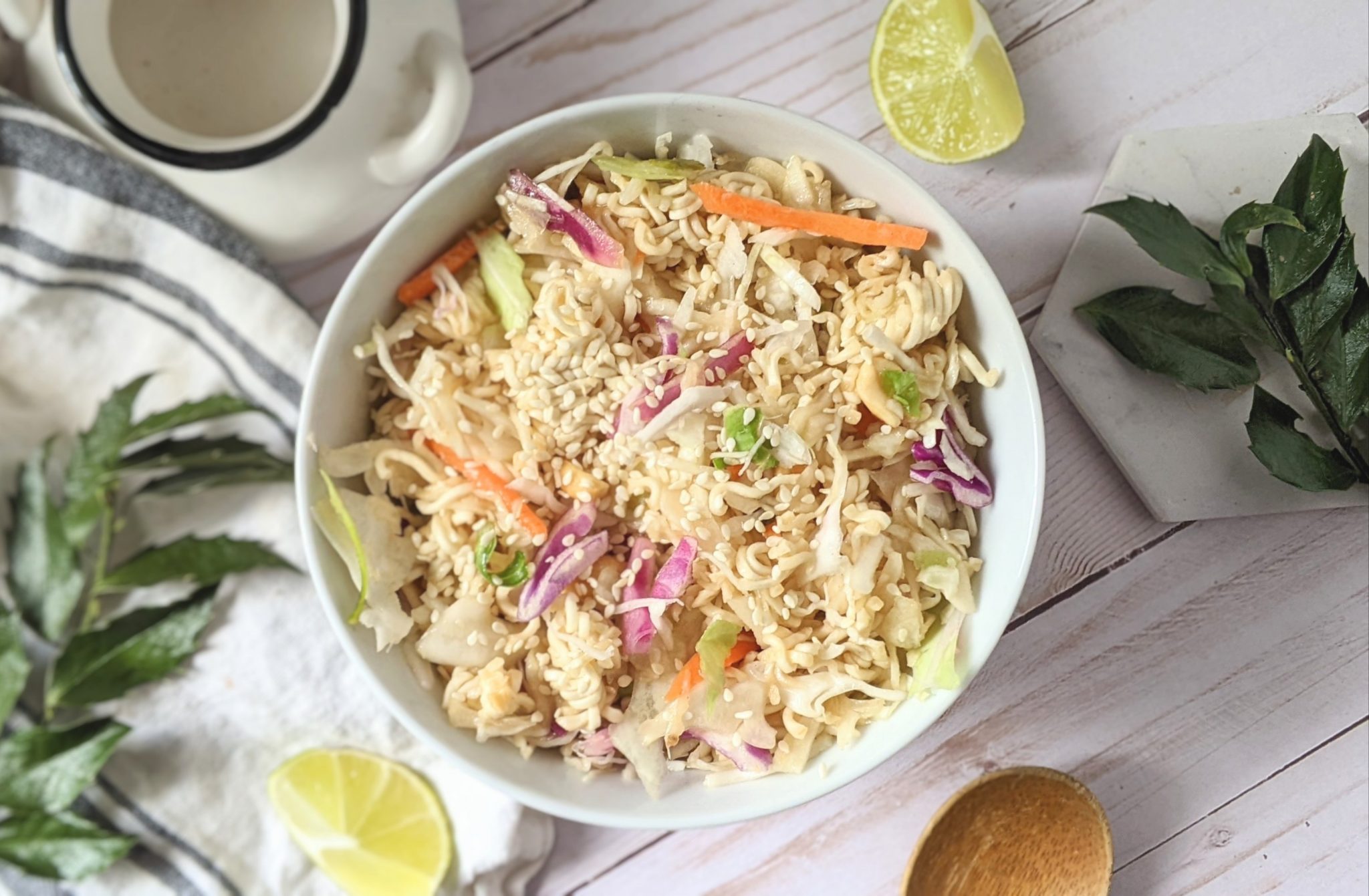 Ramen Noodle Salad Recipe with Coleslaw The Herbeevore