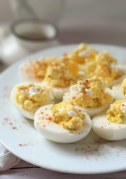 Cottage Cheese Deviled Eggs Recipe (High Protein) - The Herbeevore