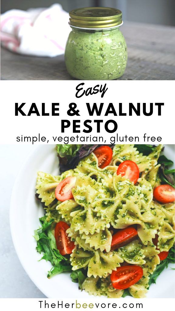 Kale Pasta with Walnuts {Health + Vegetarian} 