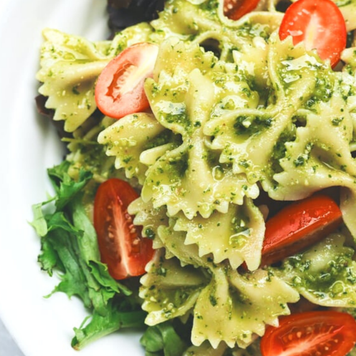 kale pesto with walnuts recipe and cherry tomatoes in pesto with basil and parsley herb pesto with kale