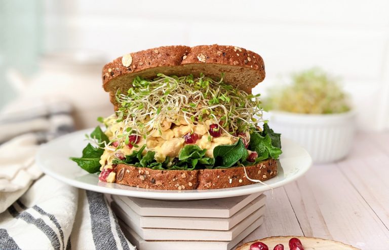 Pomegranate Chickpea Salad Sandwich Recipe