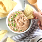 refried bean hummus recipe healthy homemade pinto bean hummus with refried beans canned or homemade vegan gluten free high protein vegetarian dip recipes superbowl party dips