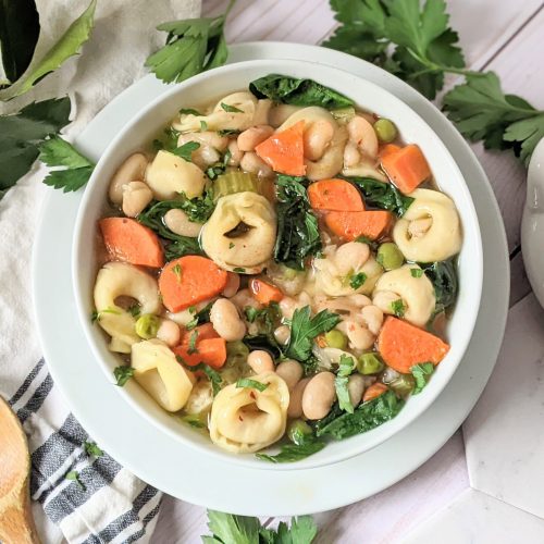 tortellini soup with beans recipe cannellini bean soup with tortellini stew creamy hearty vegetarian and high protein tortellini soup recipe lunch dinner meal prep