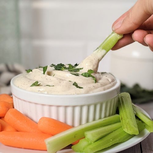 vegan ranch dip recipe gluten free dairy free ranch dressing for carrots celery or salads low calorie ranch at homeamde