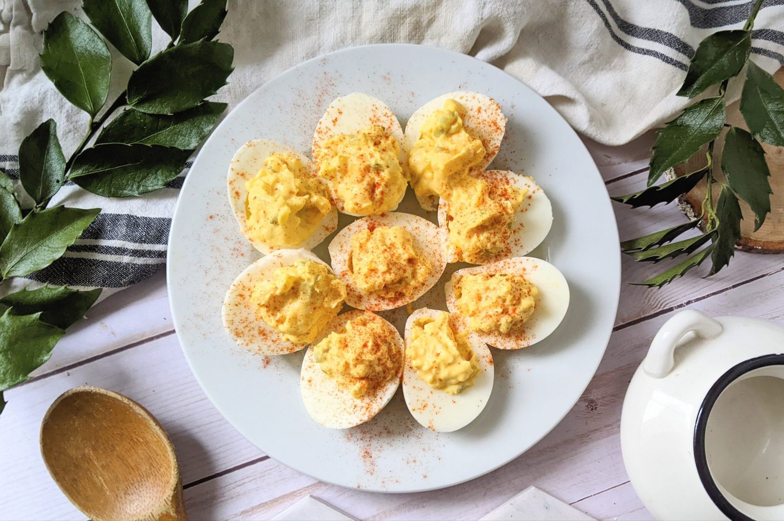 Deviled Eggs with Greek Yogurt Recipe (High Protein, Vegetarian) The